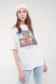 Camiseta, con frente y manga estampado de Snoopy.