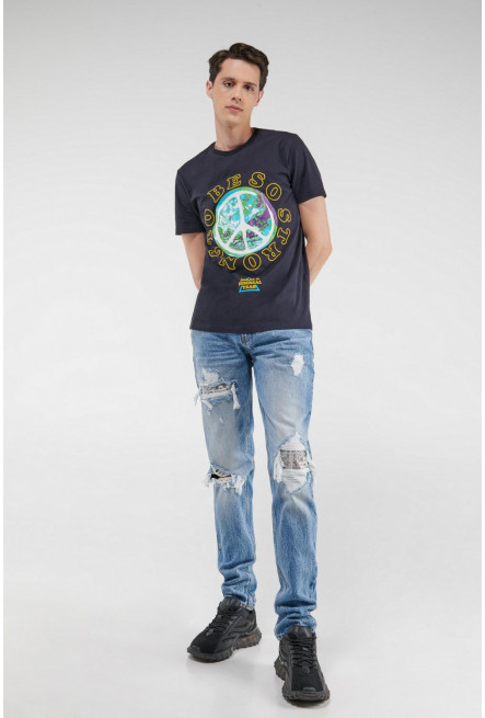 Camiseta manga corta estampada.