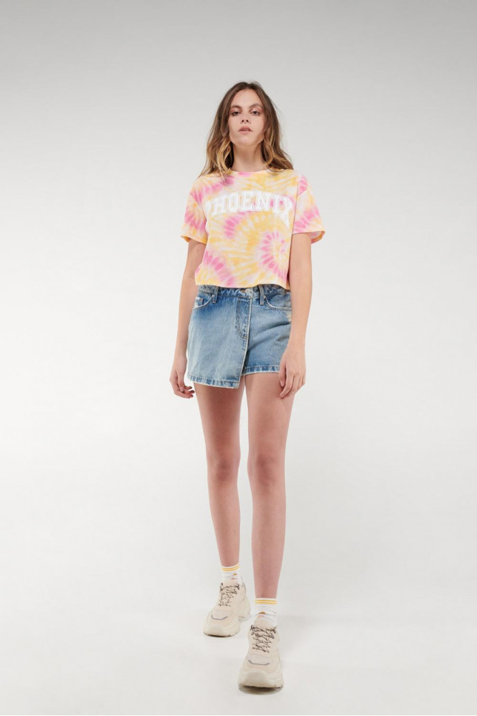 Camiseta, manga corta, con estampado.