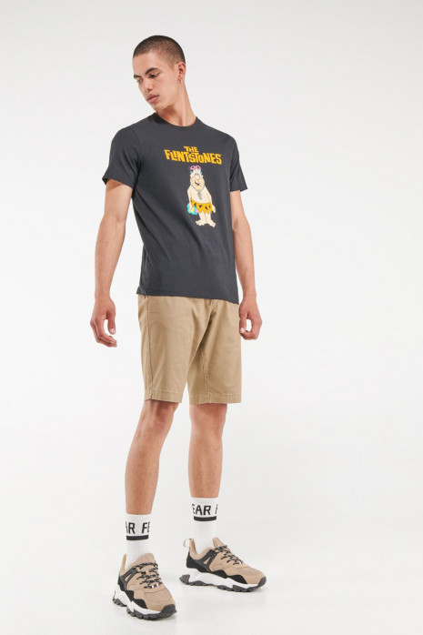 Camiseta manga corta, estampado de Los Picapiedra