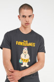 Camiseta manga corta, estampado de Los Picapiedra