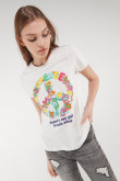 Camiseta básica manga corta estampada.