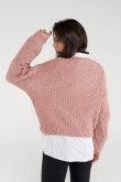 Suéter cuello redondo