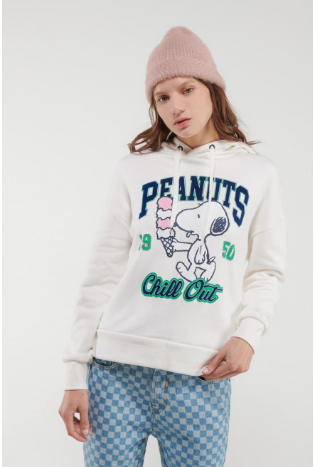 Buzo con capota, estampado de Snoopy.