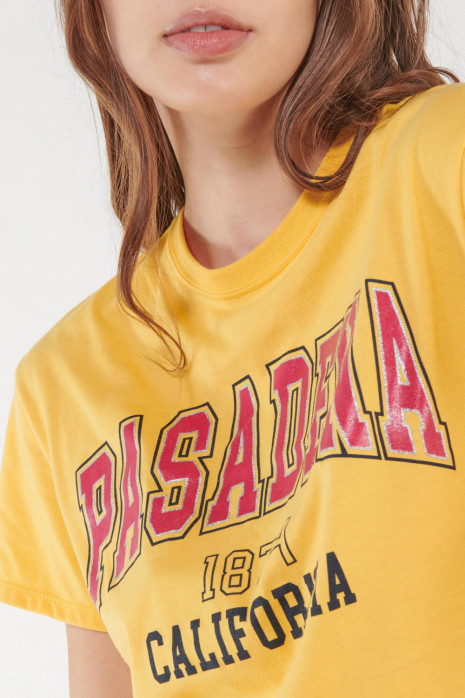 Camiseta, manga corta, con estampado en frente.