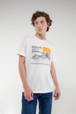 Camiseta básica manga corta estampada.