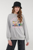 Buzo cerrado, con mangas bombachas, estampado de Snoopy.