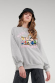 Buzo cerrado, con mangas bombachas, estampado de Snoopy.