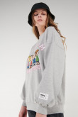 Buzo cerrado, con mangas bombachas, estampado de Snoopy.