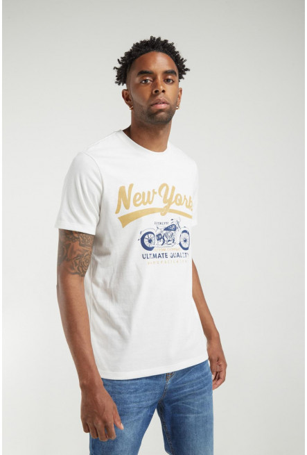 Camiseta manga corta estampada