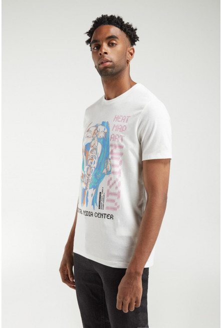 Camiseta manga corta estampada