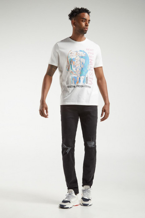 Camiseta manga corta estampada