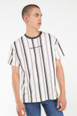 Camiseta, con estampado lineal y texto en frente