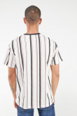 Camiseta, con estampado lineal y texto en frente