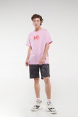 Bermuda para hombre, con pretina encauchada y cordón.