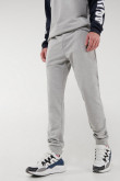 Pantalon jogger con pretina y puños en rib, estampado localizado