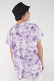 Camiseta con estampado en frente manga corta