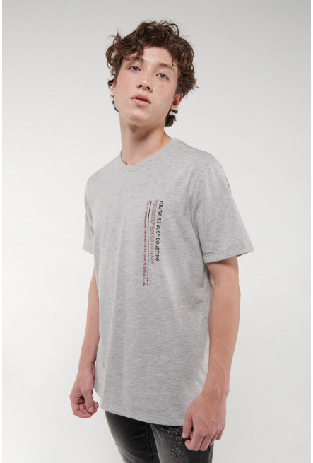 Camiseta manga corta estampada