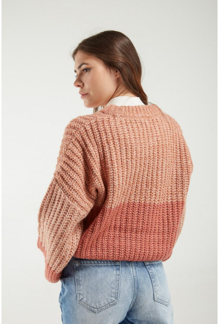 Suéter cuello redondo