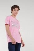 Camiseta básica manga corta con estampado
