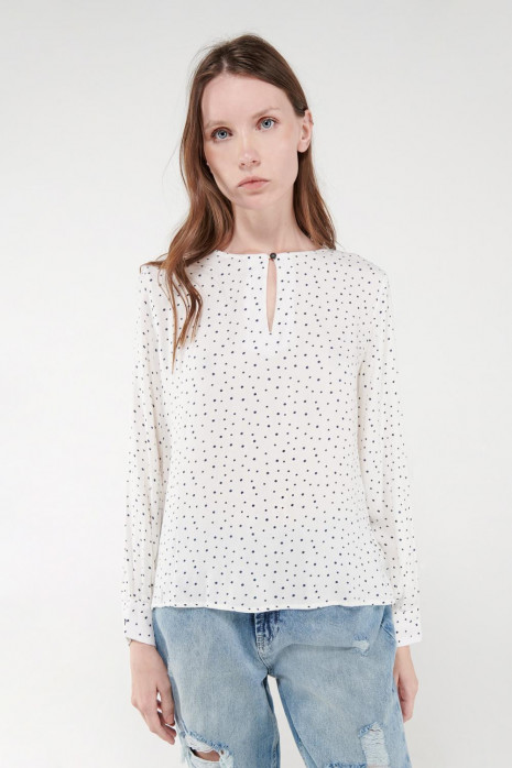 Blusa estampada manga larga