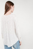 Blusa estampada manga larga