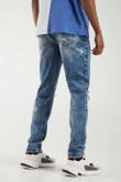 Jean Skinny con parches laser y rotos