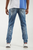 Jean Skinny con parches laser y rotos