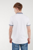 Camisa Polo unicolor con puños y cuello tejidos