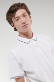 Camisa Polo unicolor con puños y cuello tejidos