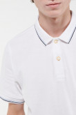 Camisa Polo unicolor con puños y cuello tejidos