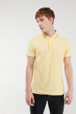 Camisa Polo unicolor con puños y cuello tejidos