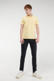 Camisa Polo unicolor con puños y cuello tejidos