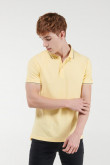Camisa Polo unicolor con puños y cuello tejidos