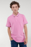Camisa Polo unicolor con puños y cuello tejidos