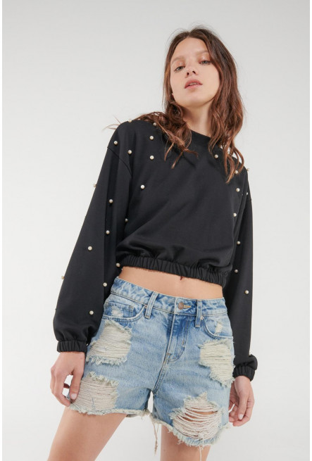 Short jean con rotos
