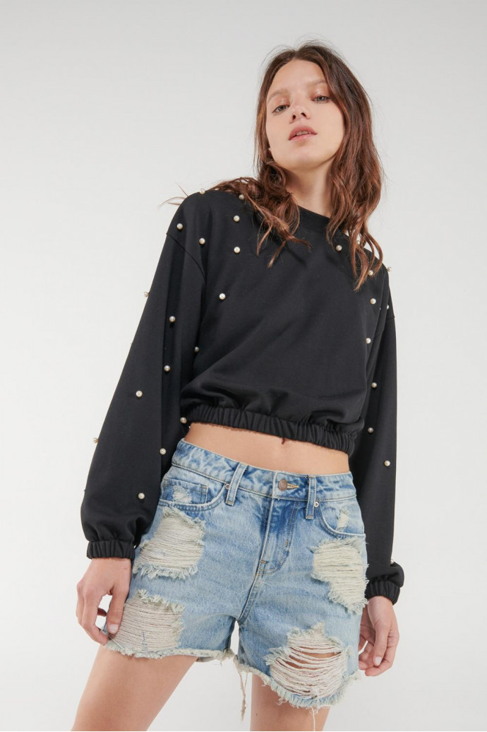 Short jean con rotos