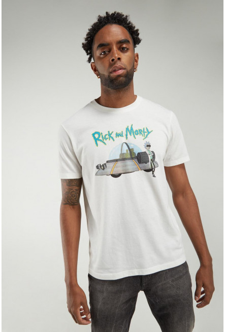 Camiseta, con estampado en frente, de Rick & Morty