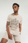 Camiseta básica manga corta con estampado