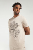 Camiseta básica manga corta con estampado