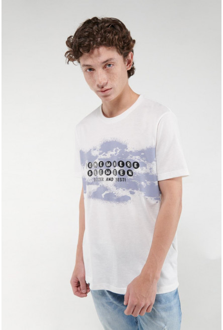 Camiseta manga corta estampada frente