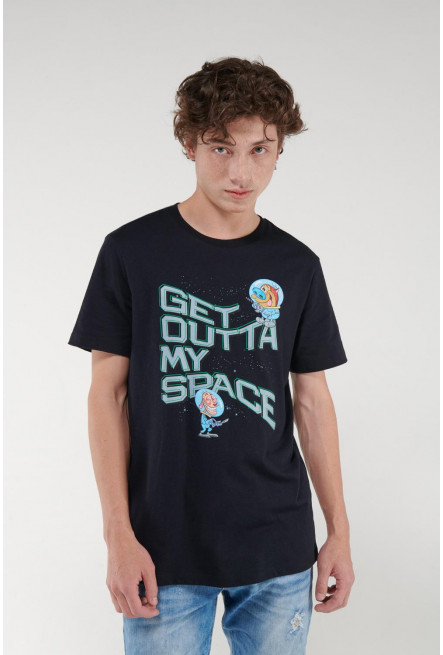 Camiseta manga corta estampado de Ren & Stimpy.