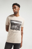 Camiseta básica manga corta con estampado
