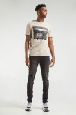 Camiseta básica manga corta con estampado