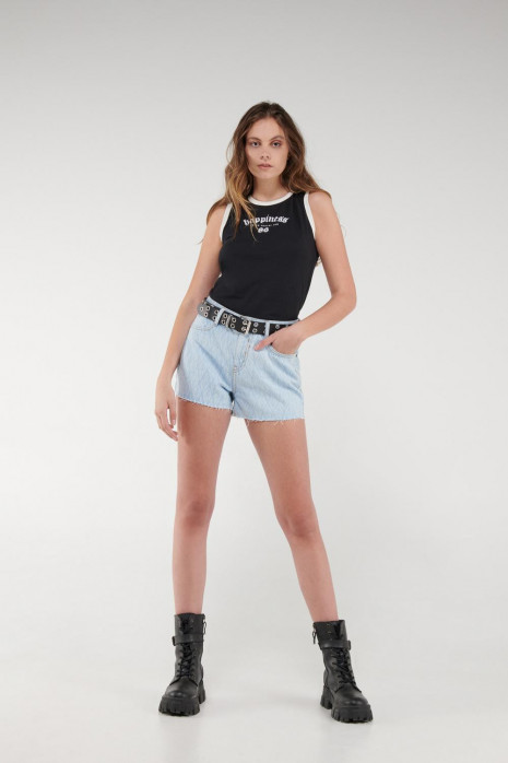 Short jean con laser