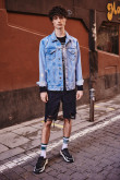 Bermuda slim con rotos