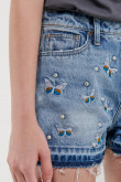 Short jean con laser