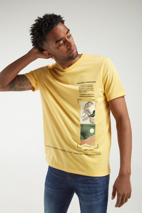 Camiseta básica manga corta con estampado