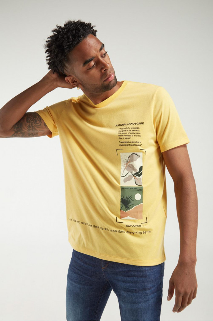 Camiseta básica manga corta con estampado