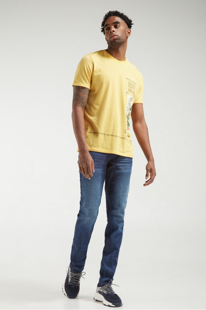 Camiseta básica manga corta con estampado